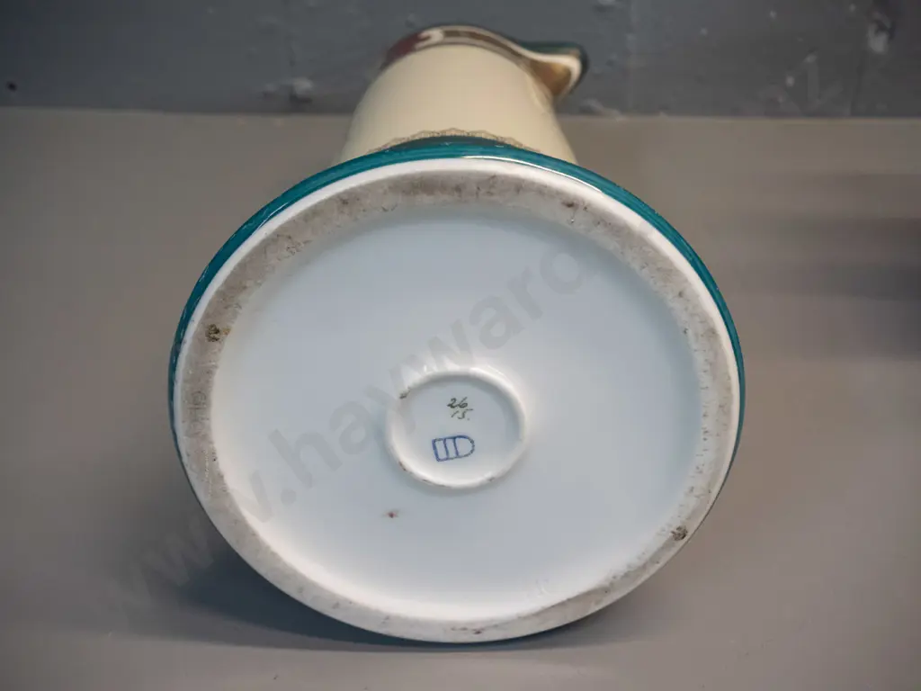 vintage tall handled jug or vase - marked "Constance" next to oval portrait H-320 Image 1++
