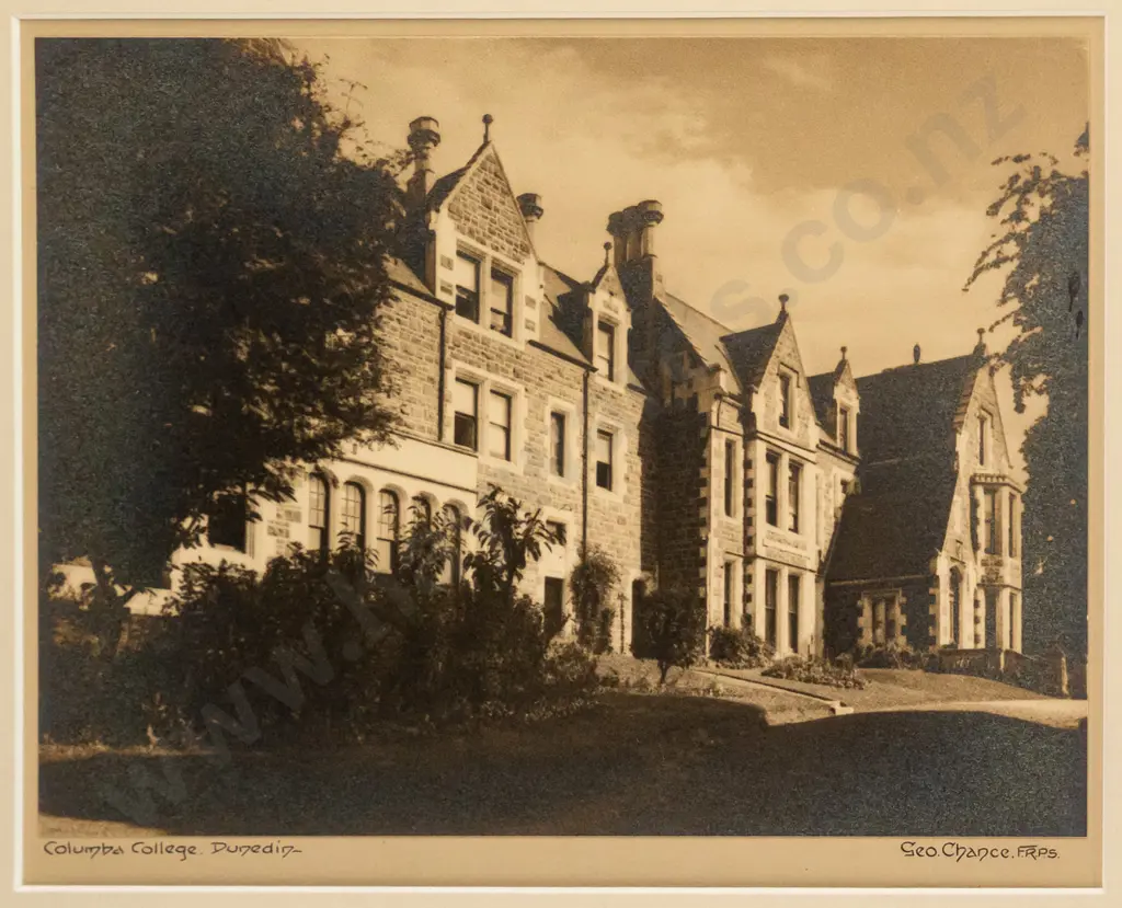 framed vintage George Chance photograph - Columba College H-160 W-210 Image 1++
