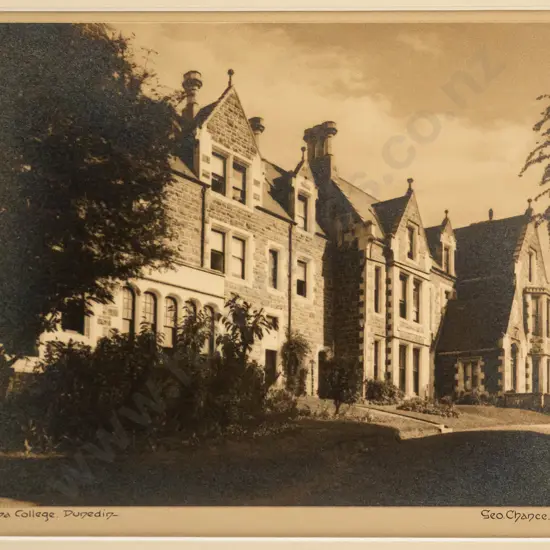 framed vintage George Chance photograph - Columba College H-160 W-210
