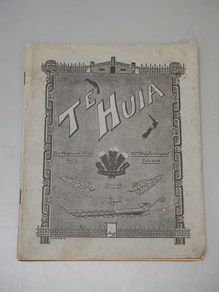 February 1918 issue No. 1 of  Te Huia - Magazine of the 33rd Reinforcement Image 1++