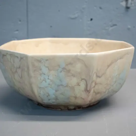 vintage octagonal bowl, mark illegible D-210