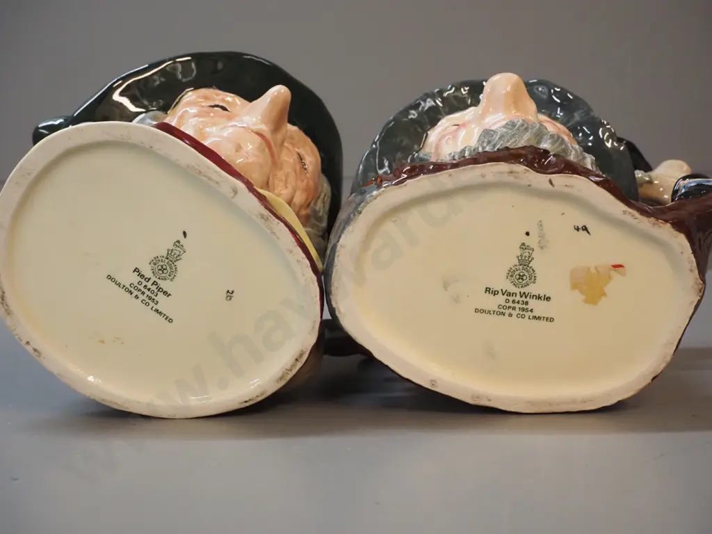 2 Royal Doulton character jugs - Rip van Winkle and Pied Piper H-190 Image 1++