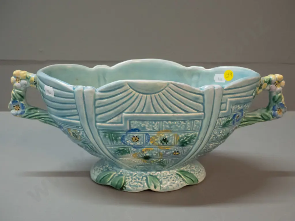 vintage Arthur Wood "Garden Wall" handled trough vase H-140 L-330 Image 1++