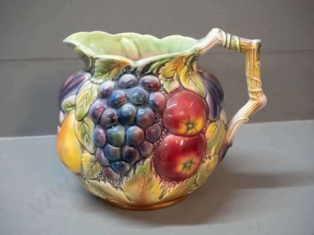 vintage Falconware raised fruits pattern jug H-170 D-200 Image 1++