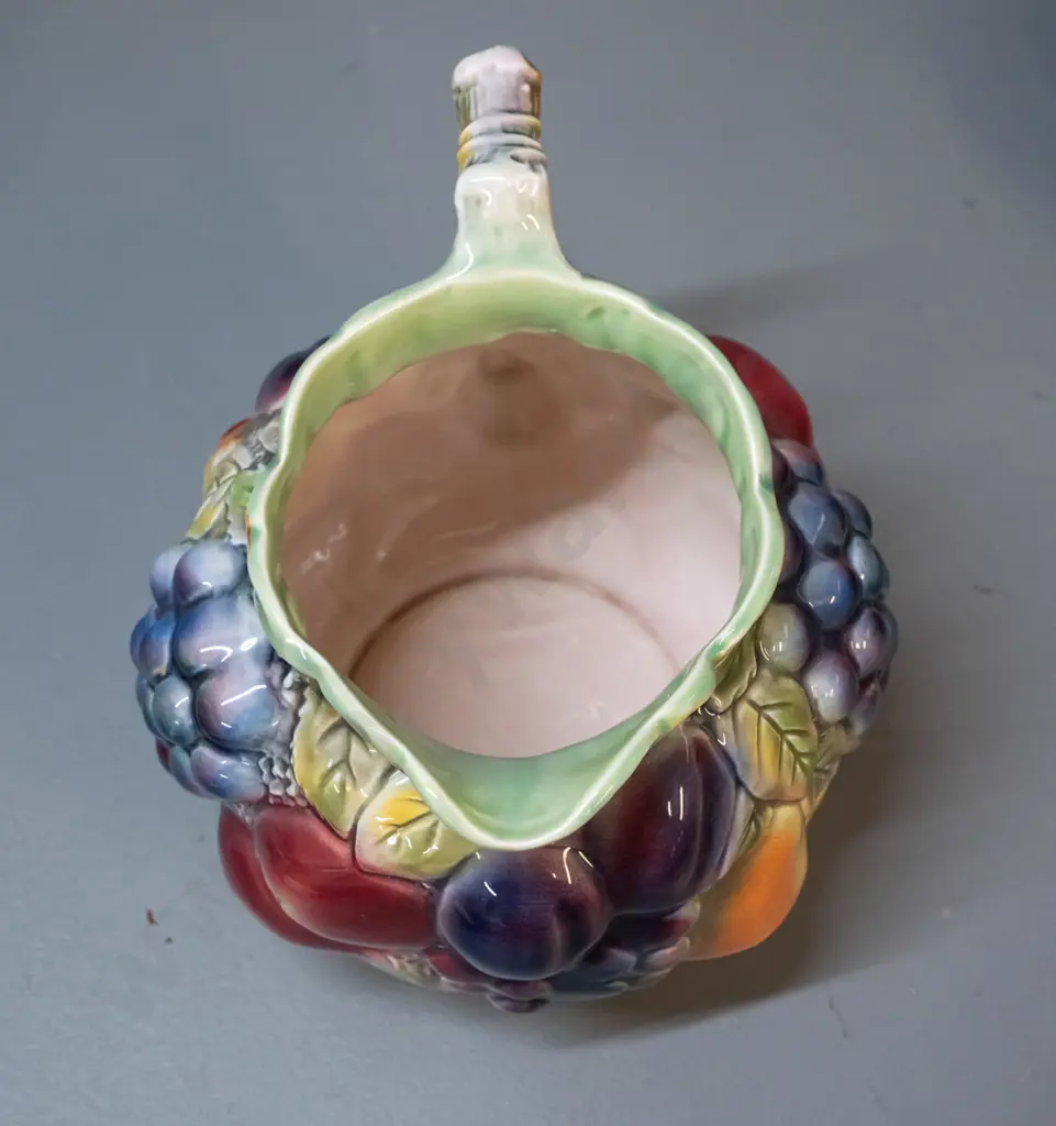 vintage Falconware raised fruits pattern jug H-170 D-200 Image 1++