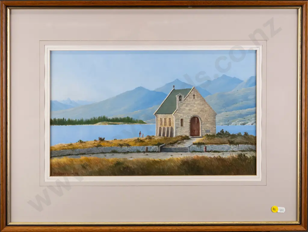 JJ Robertson '95 - framed acrylic - Church of the Good Shepherd, Tekapo H-260 W-430 Image 1++