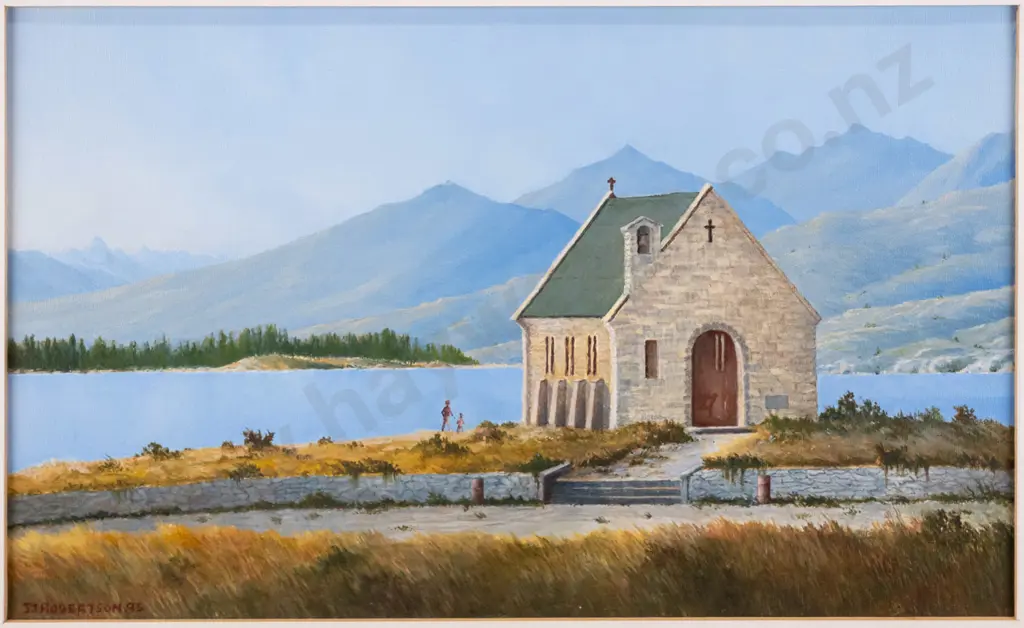 JJ Robertson '95 - framed acrylic - Church of the Good Shepherd, Tekapo H-260 W-430 Image 1++