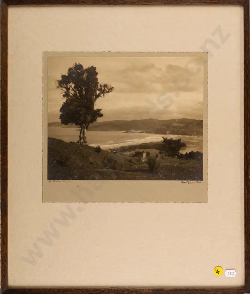 framed George Chance vintage black and wwhite photograph "The Distant Surf" H-200 W-240 Image 1++