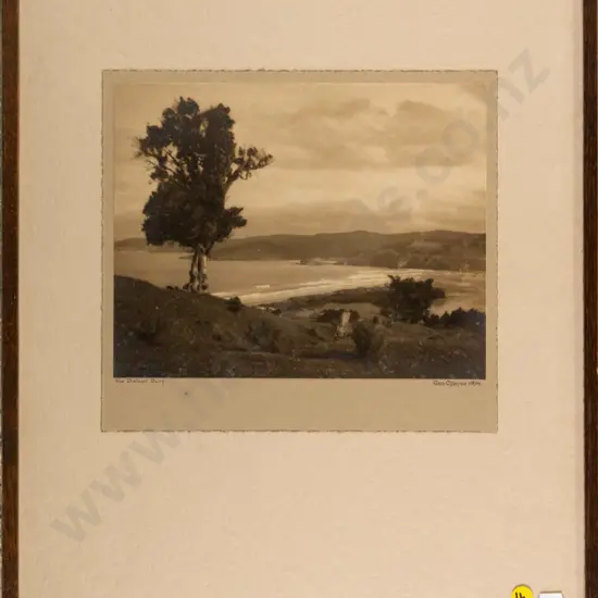 framed George Chance vintage black and wwhite photograph "The Distant Surf" H-200 W-240