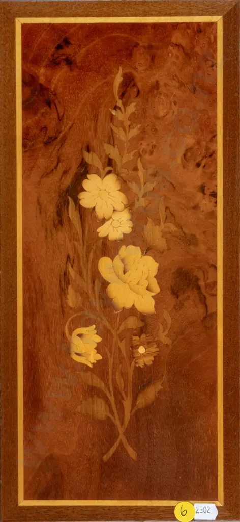 wooden marquetry artwork - flowers H-350 W-170 Image 1++