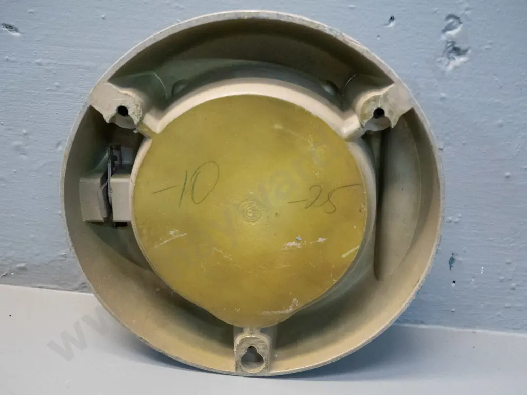 Russian submarine clock in heavy cast metal case with key - some chips to enamel D-200 Image 1++