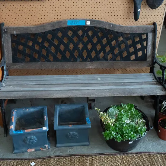 cast iron garden bench seat
