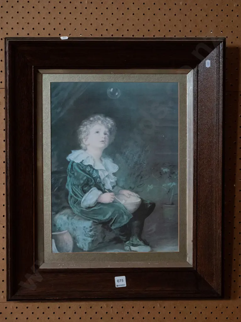 oak framed print - Pears soap bubble boy advertising print Image 1++