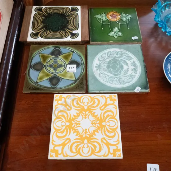 5 assorted tiles