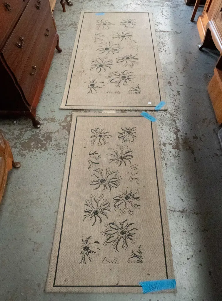 2 woven floor mats - larger is 1840 x 800 Image 1++