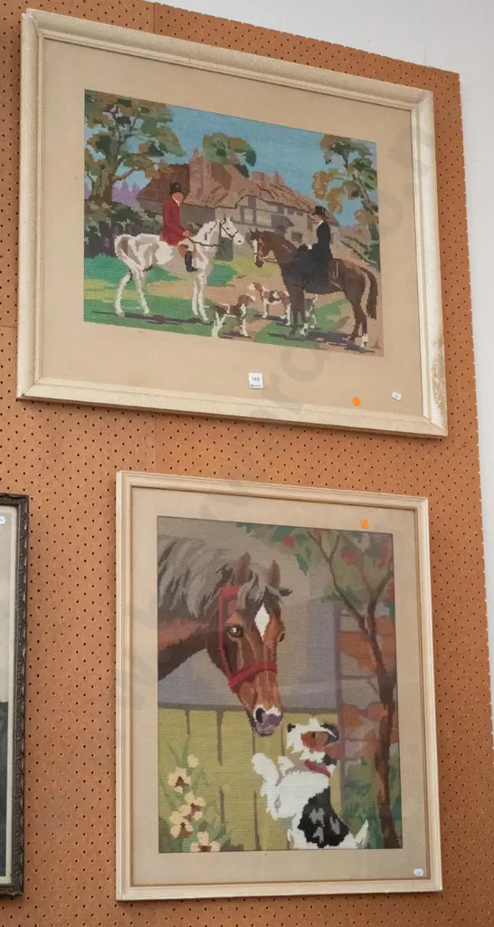 2 framed needleworks Image 1++