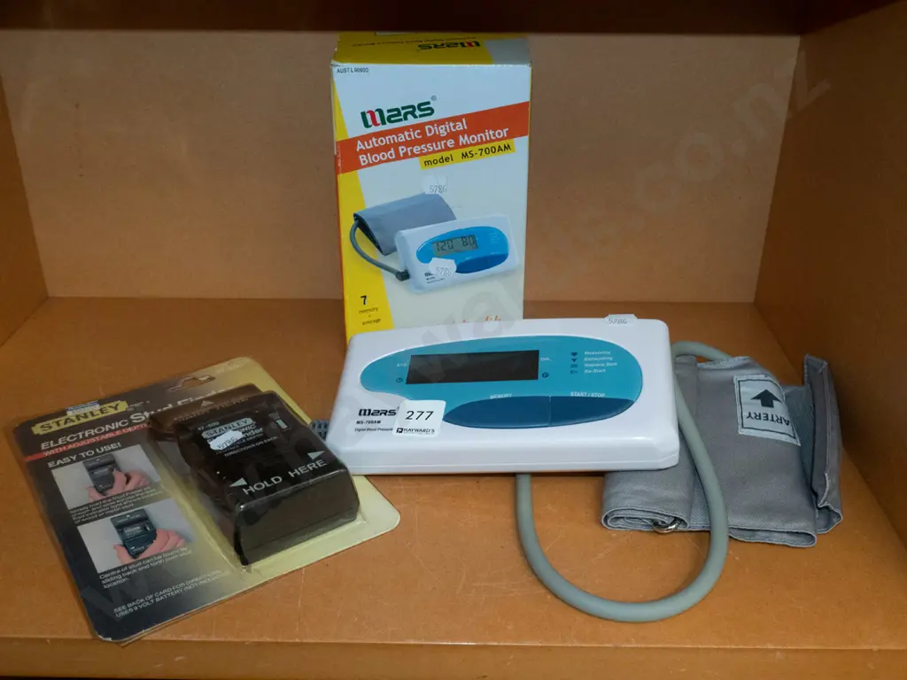 stud finder, digital blood pressure monitor Image 1++