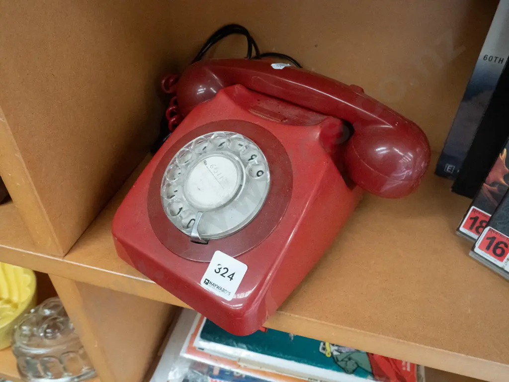 red plastic dial phone Image 1++