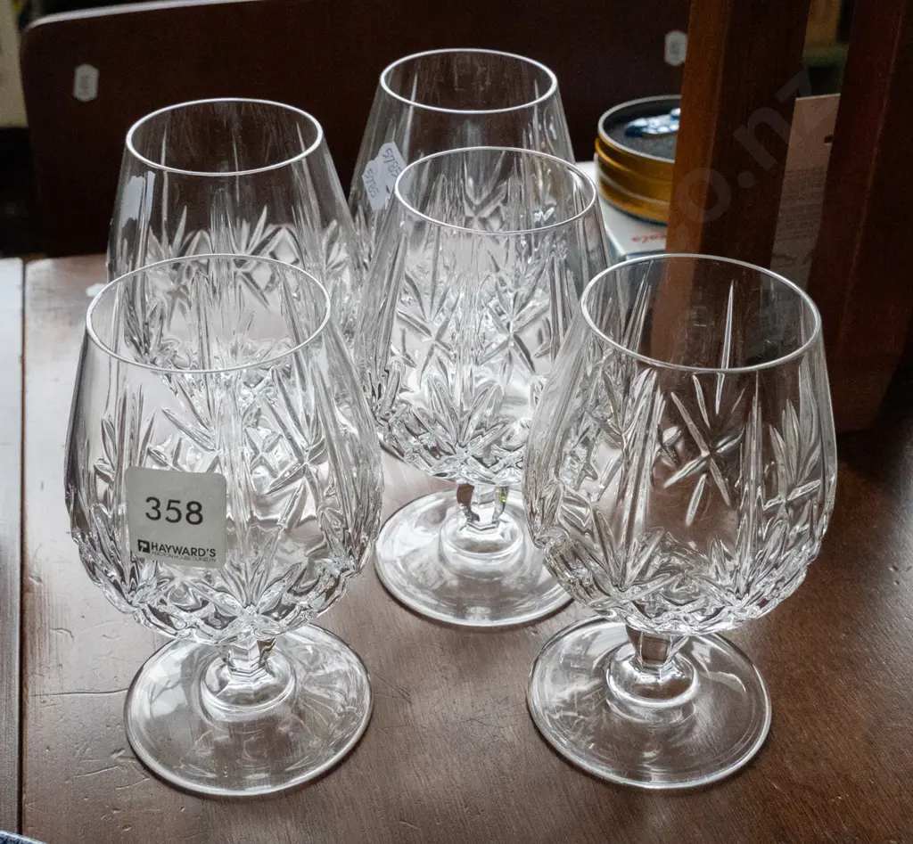 5x cut crystal brandy balloons Image 1++