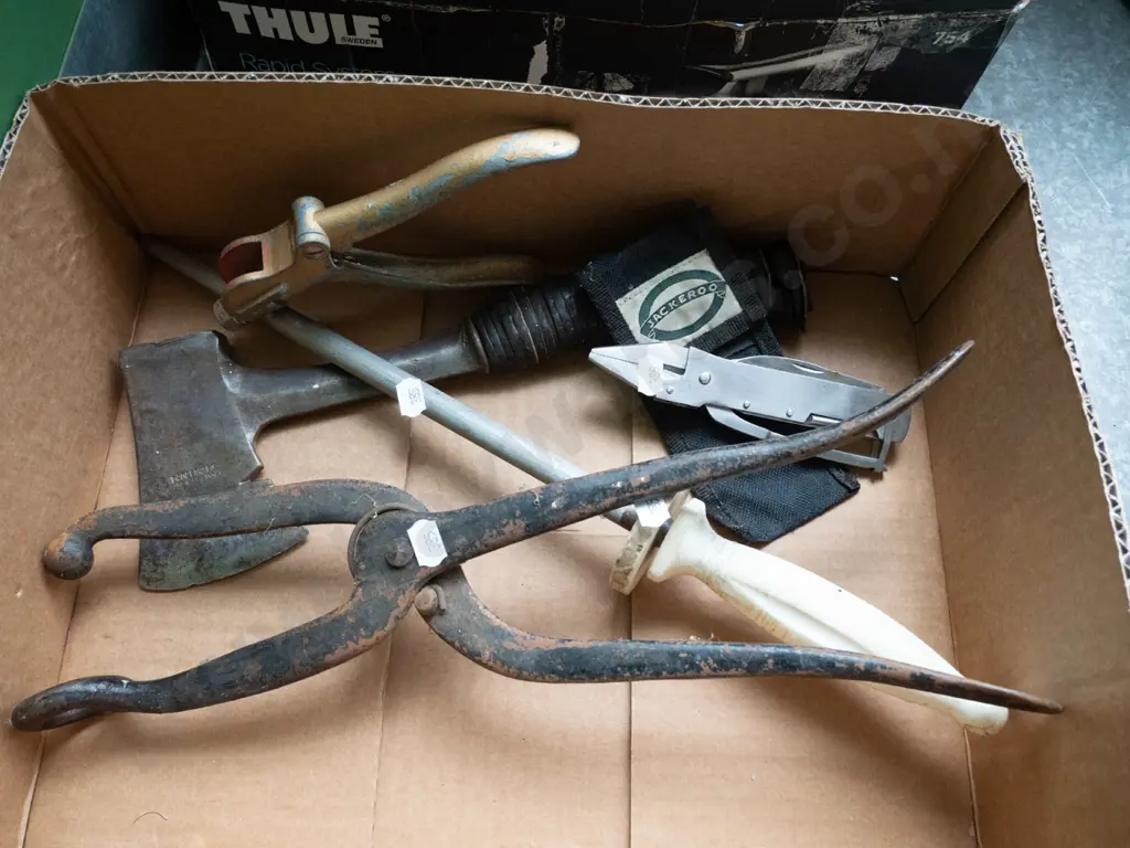 box; small hatchet, multi tool, nibbler etc Image 1++