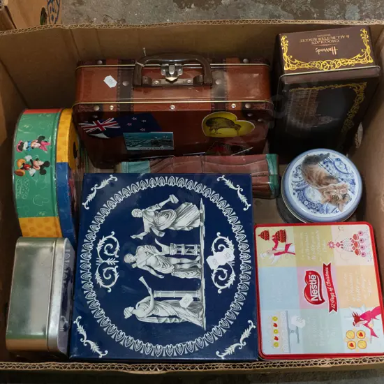 box; tins