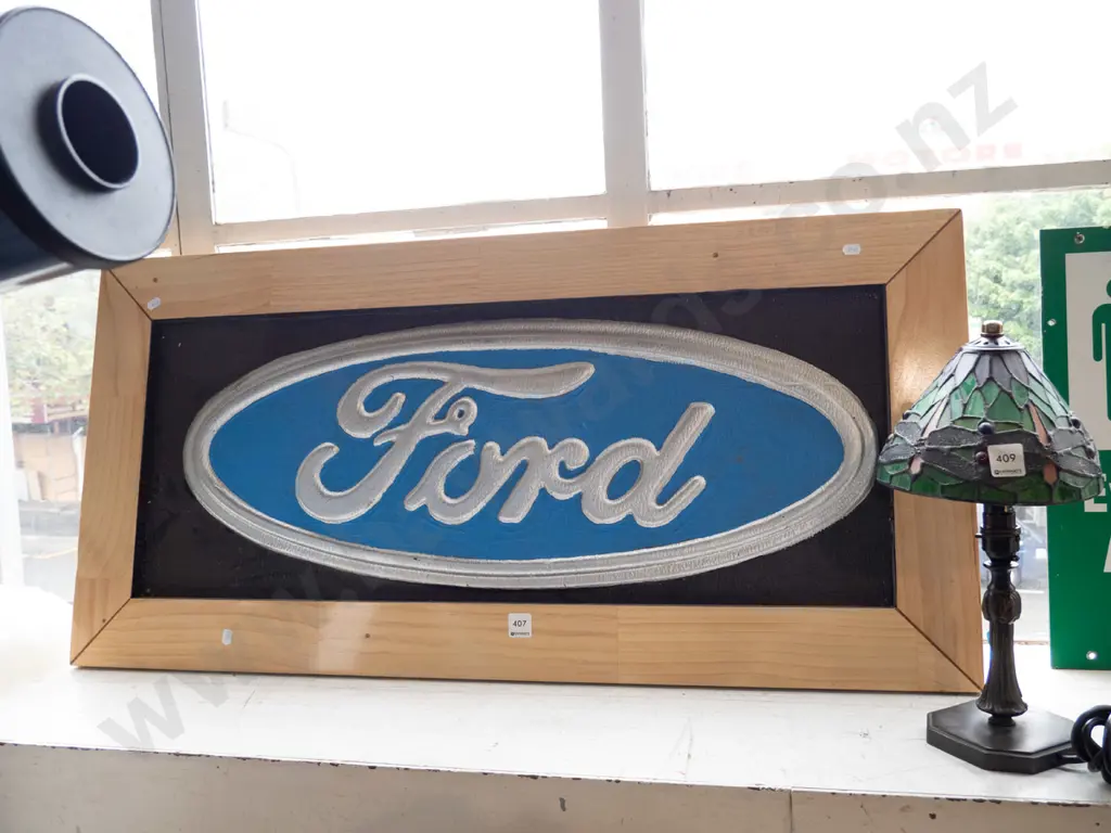 framed Ford motor sign in relief Image 1++