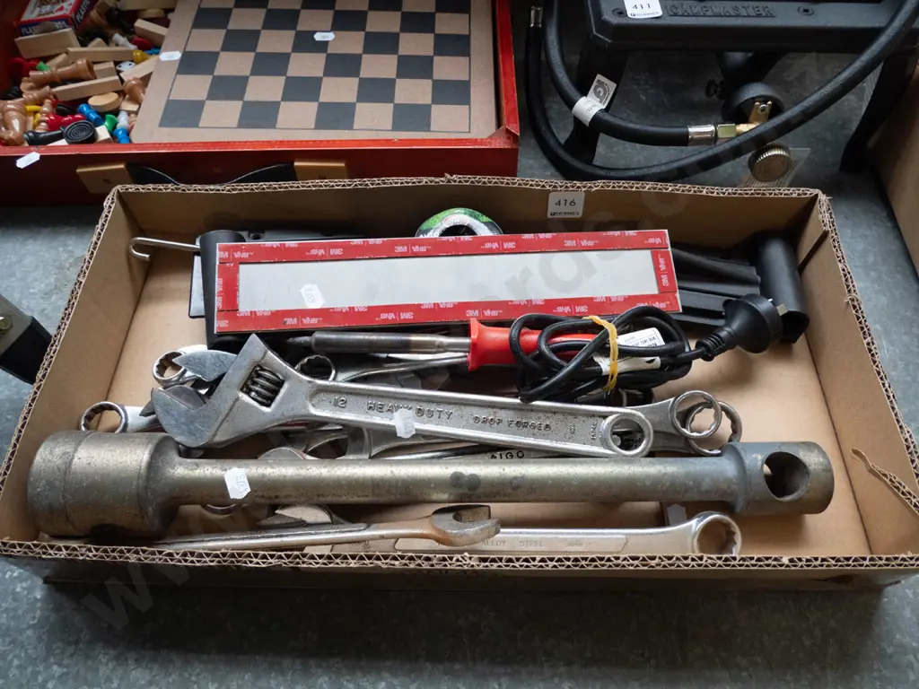box; crescent, spanners, soldering iron etc Image 1++