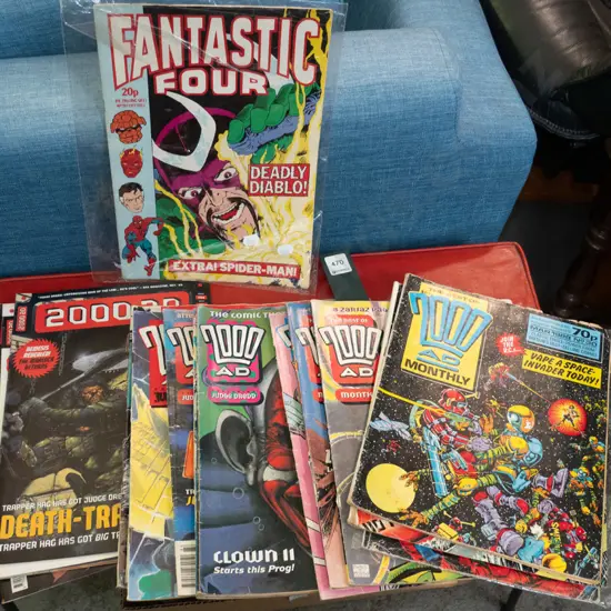 stack of comics