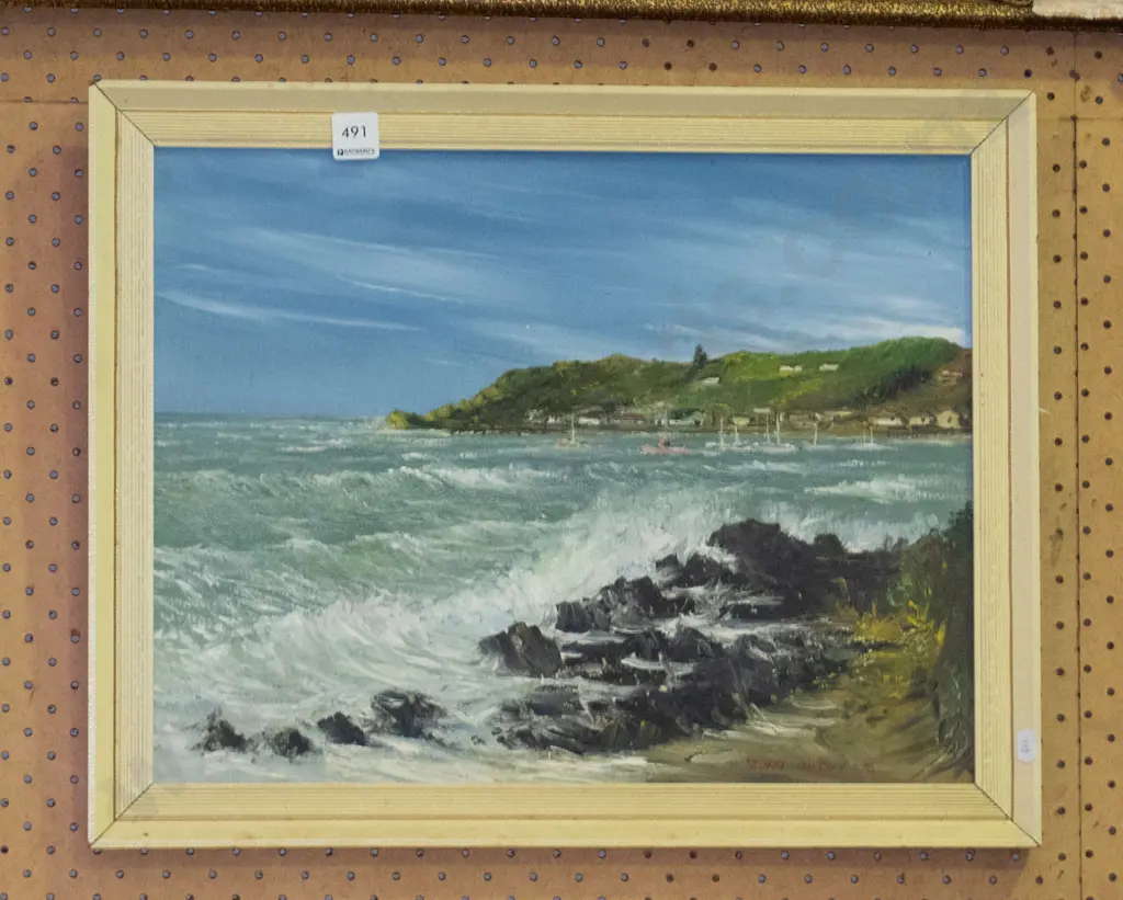 framed oil -Moeraki Image 1++