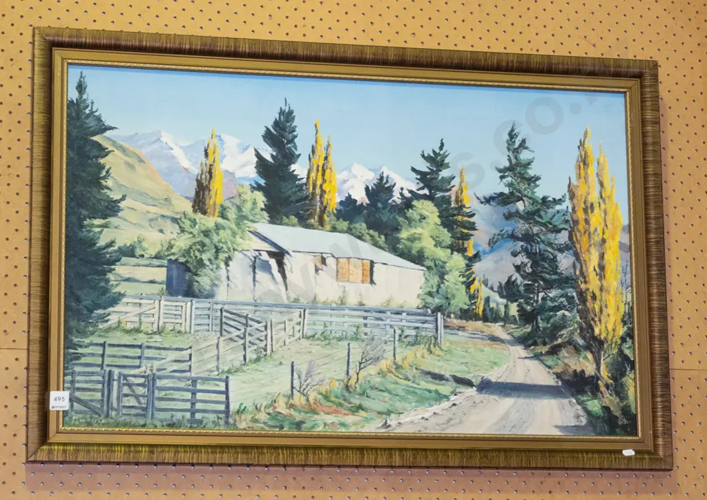 framed oil - farm buildings Image 1++