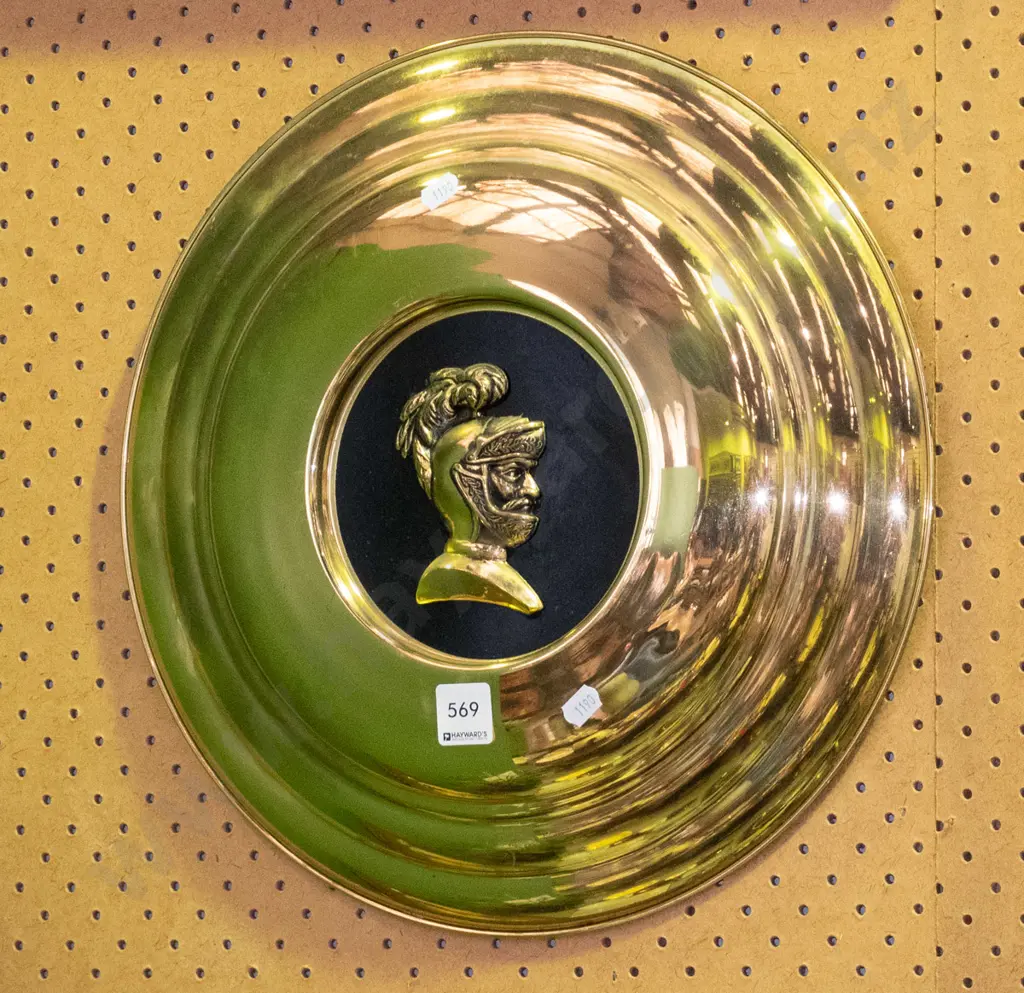 pressed brass wall art - knight Image 1++