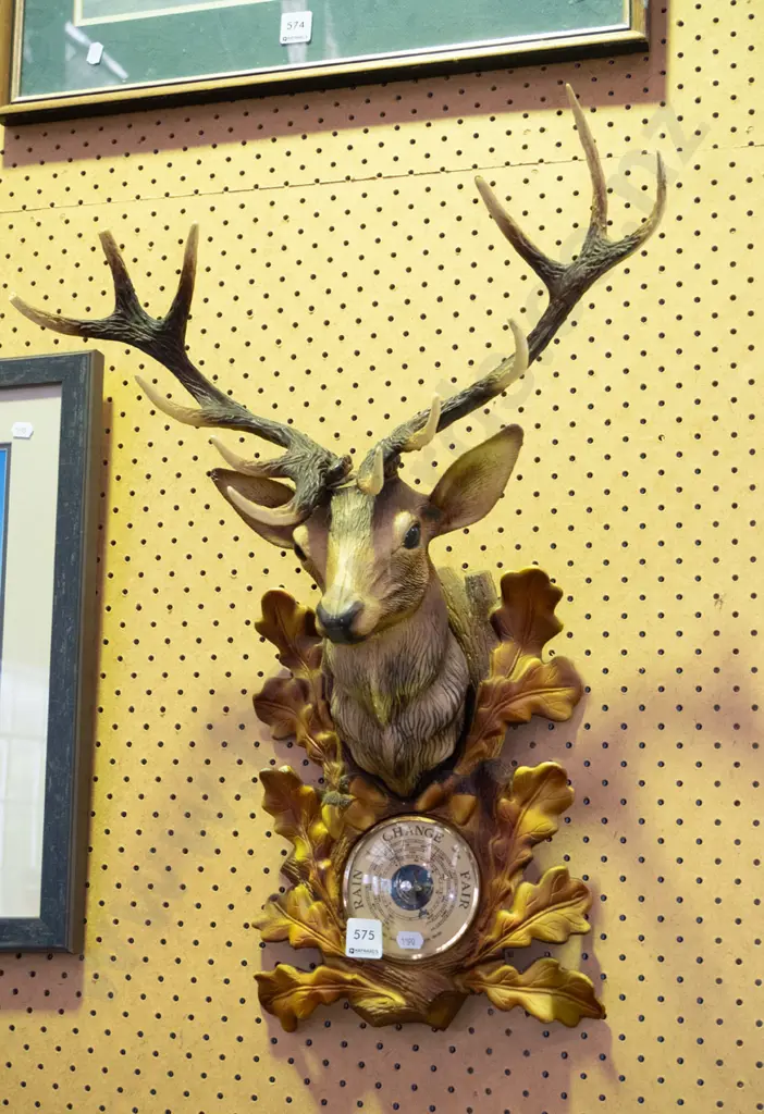 plastic stag themed barometer Image 1++