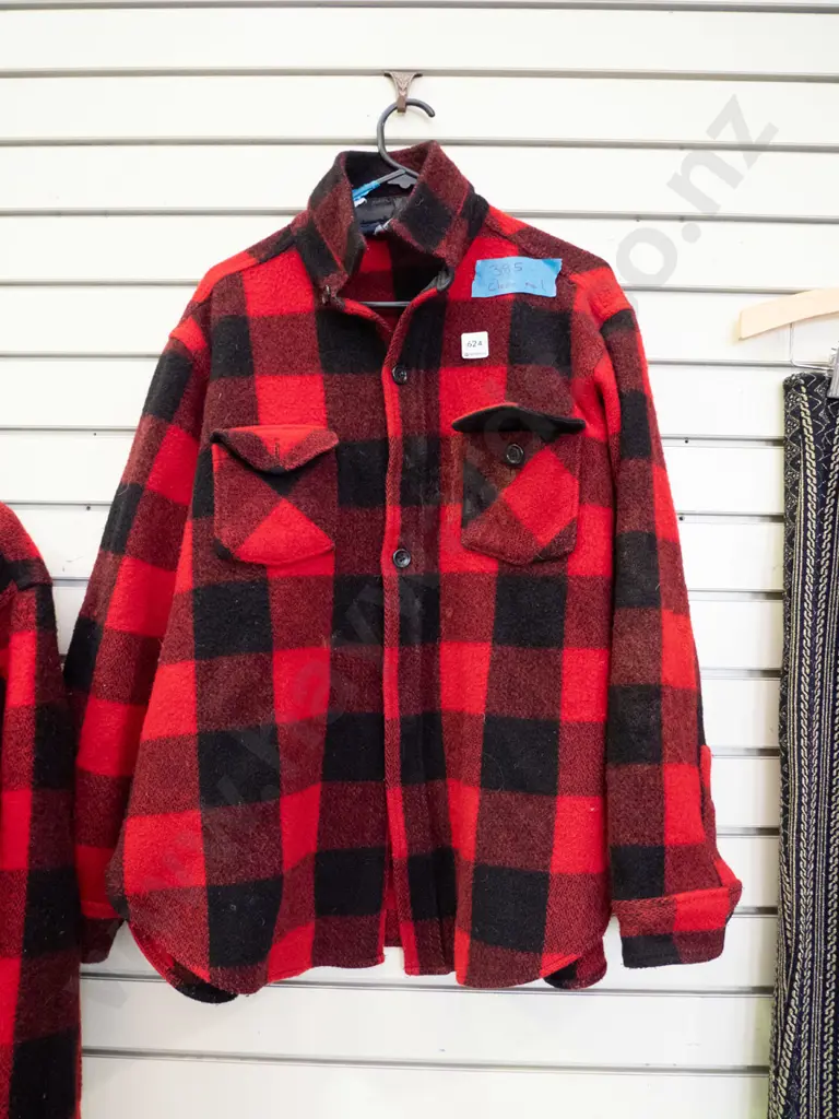 large red checked bush shirt - needs a clean Image 1++