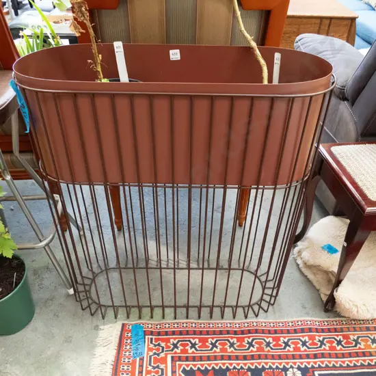 modern metal oval plant stand H-800 W-710 D-270