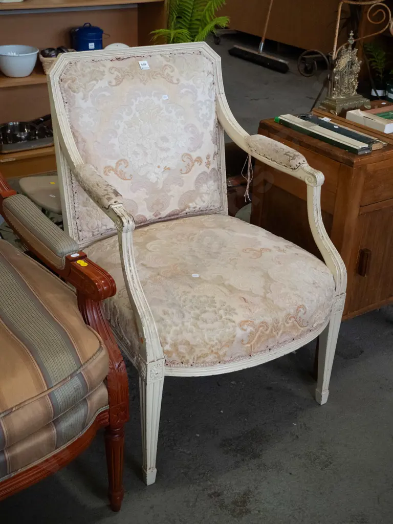 distressed French themed armchair Image 1++