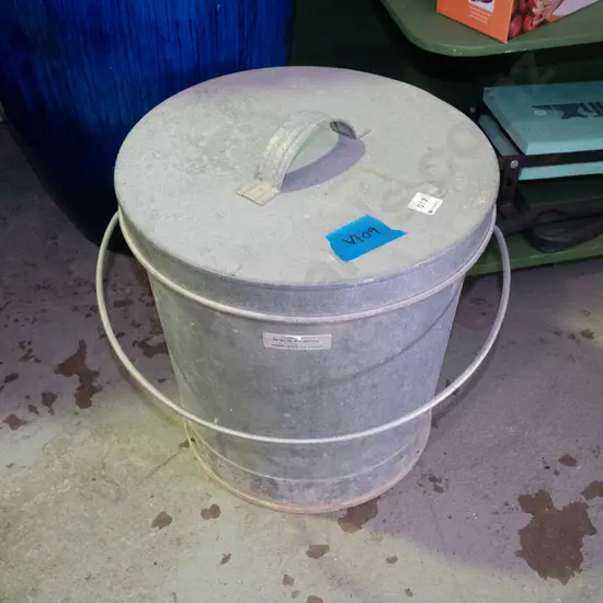galvanised ash can