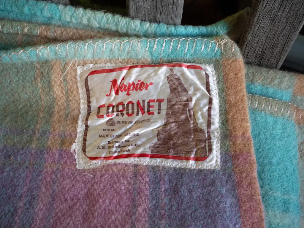 2x Napier Coronet checked woollen blankets Image 1++