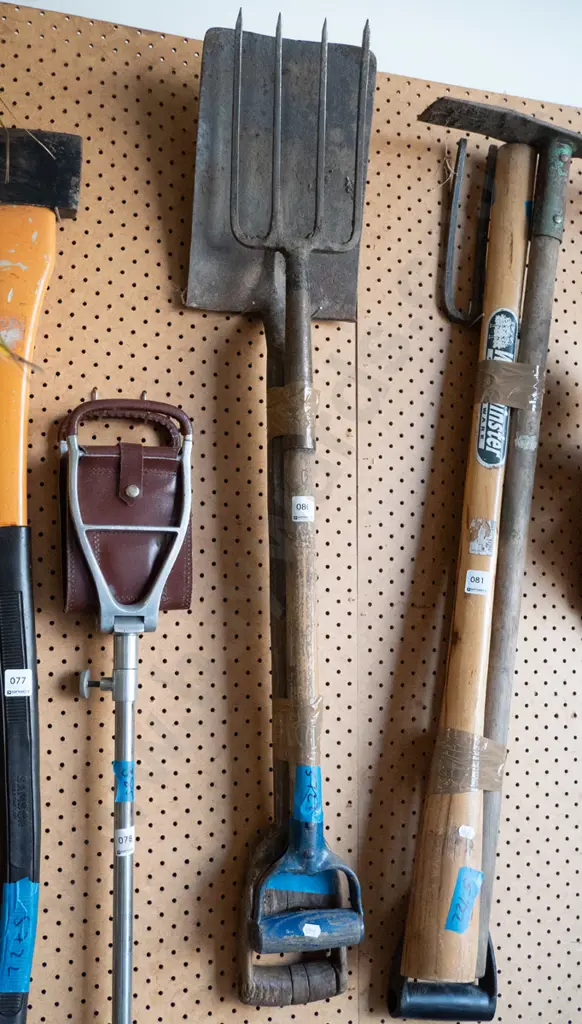 wooden handled garden spade and fork Image 1++