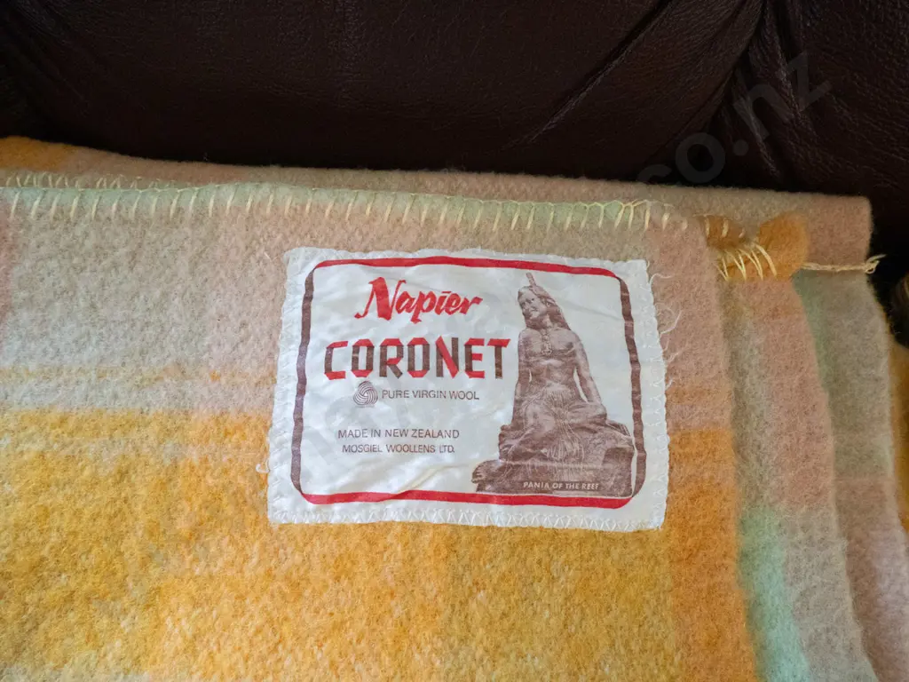 2x Napier Coronet checked woollen blankets Image 1++