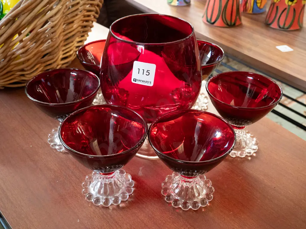 ruby glass sweet set Image 1++