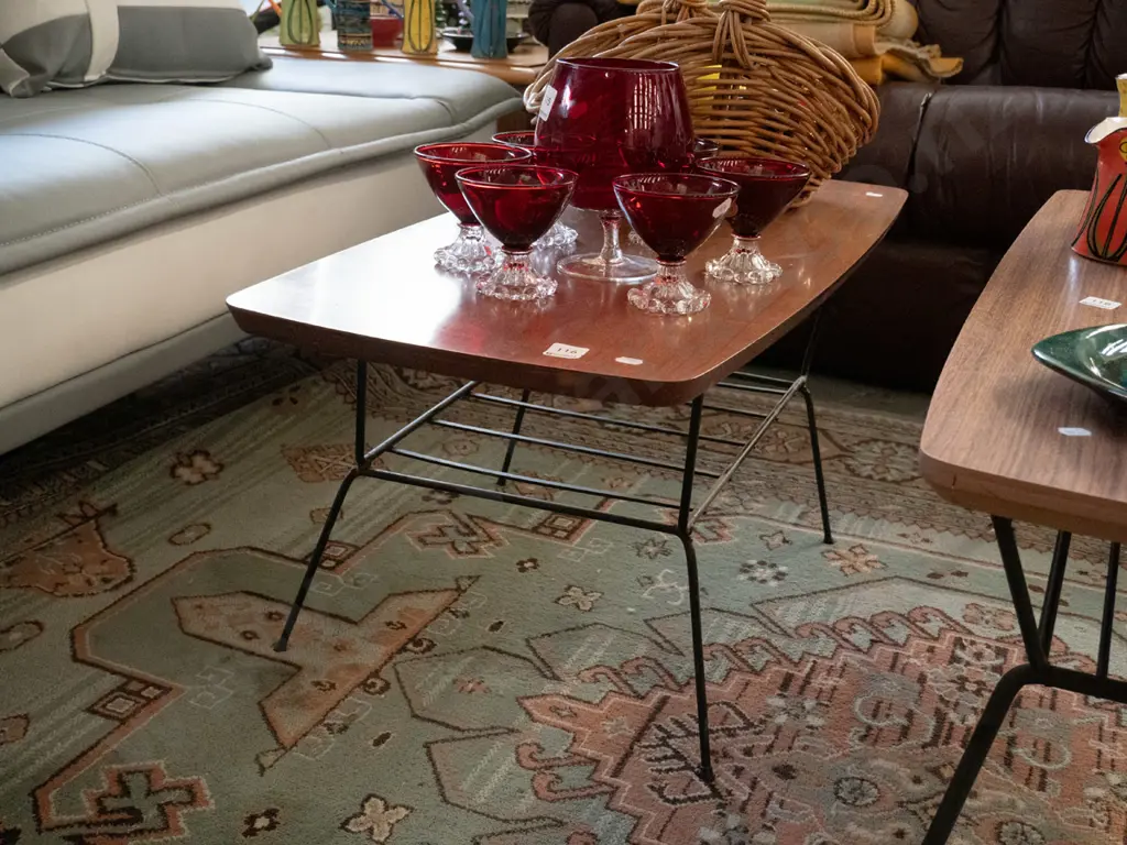 mid-century formica top, metal leg coffee table Image 1++
