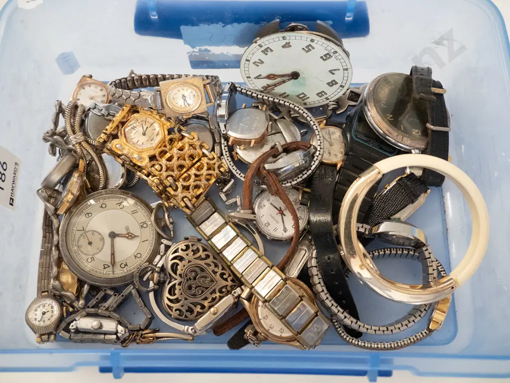 box of watches and parts Image 1++