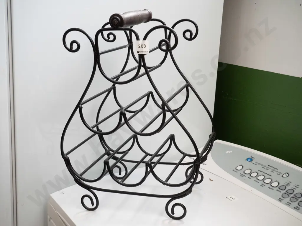 wrought metal wine rack Image 1++