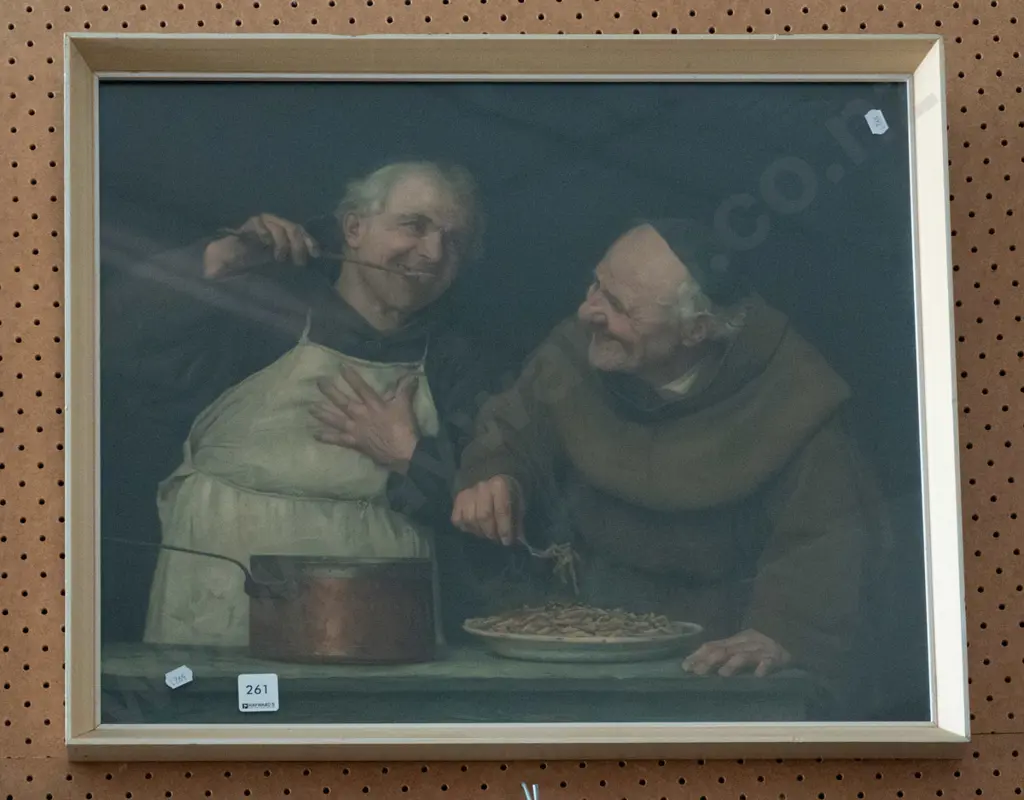 framed print - cooking monks Image 1++