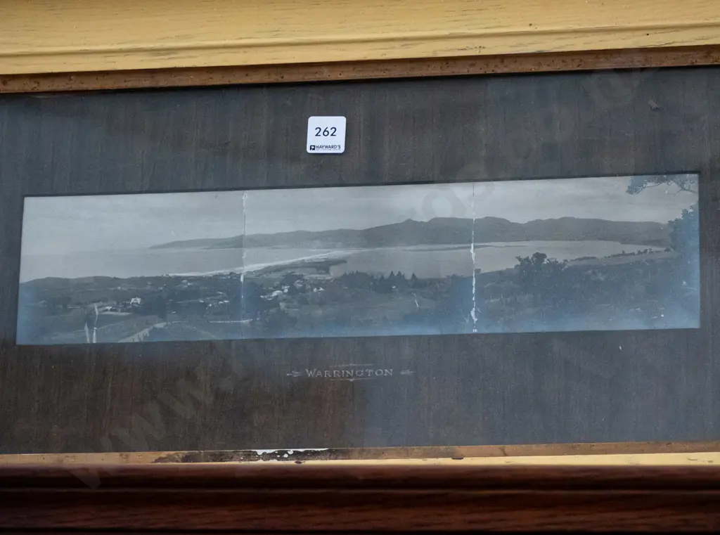 framed vintage photograph Warrington (damaged), framed tryptic portraits & Mitre Peak (green dots) Image 1++