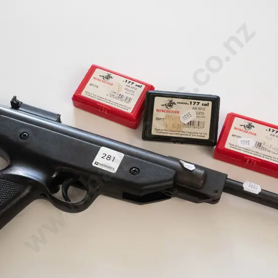 Hatsan air pistol & 3 tins of pellets