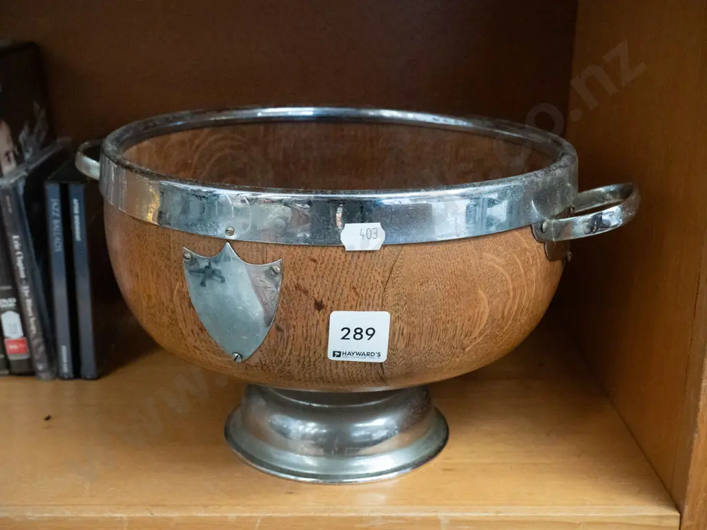 oak & plated presentation trophy Image 1++