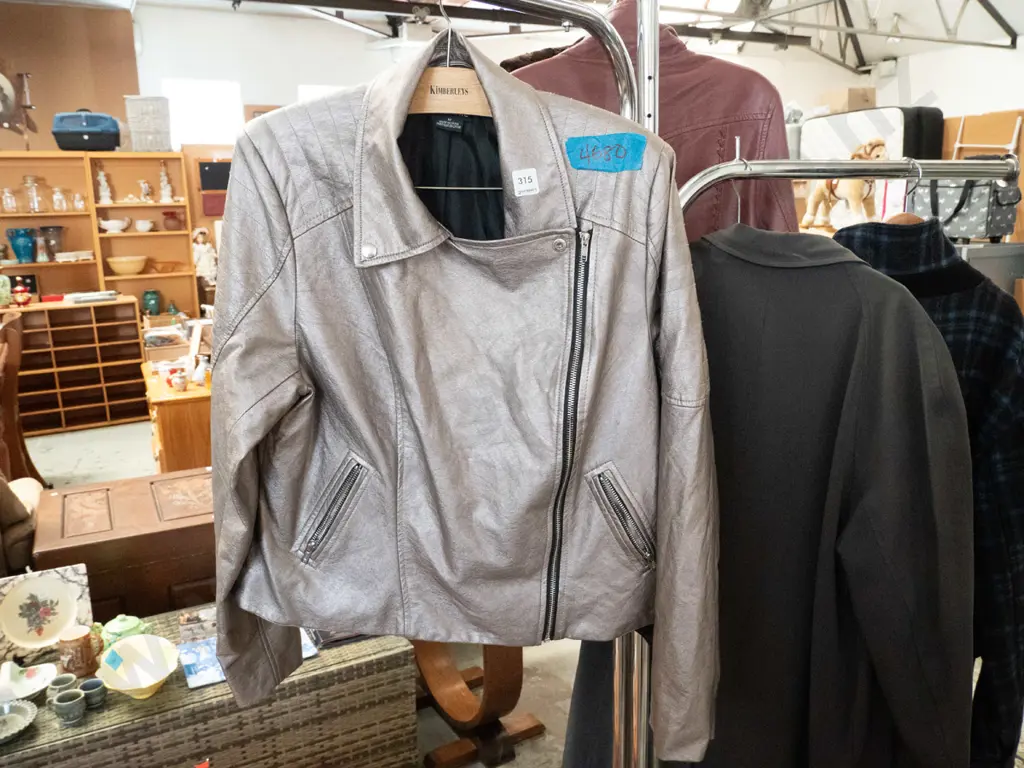 ladies size M gold vinyl jacket Image 1++