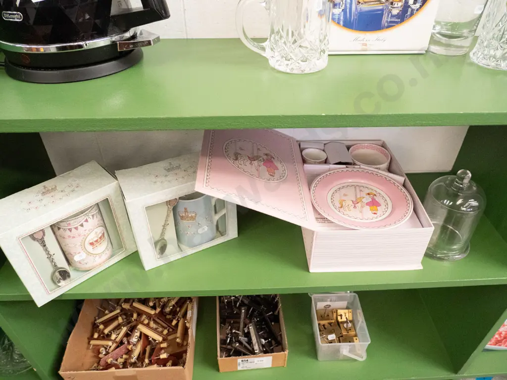 boxed cup & teaspoon set, child's breakfast set etc Image 1++