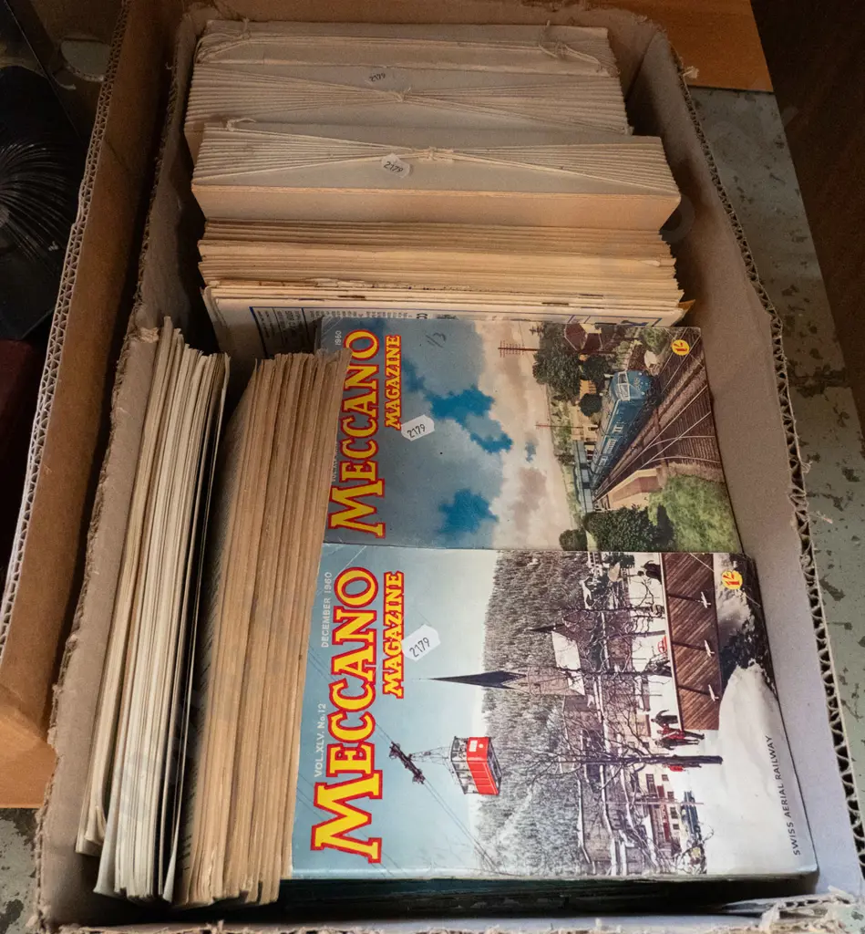 box of Meccano magazines Image 1++